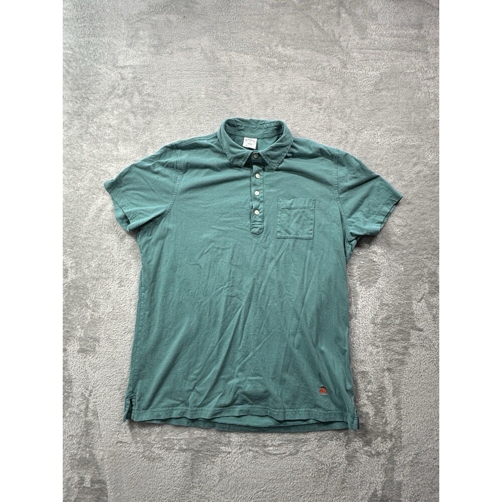 Brooks Brothers 1818 Polo Shirt XL Teal Green Short Sleeve Cotton Casual